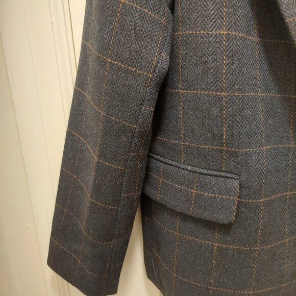 Beautiful Rare Rachel Zoe Blue Windowpane Print Blazer NWT Sz L - Picture 6 of 8